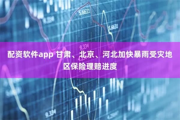 配资软件app 甘肃、北京、河北加快暴雨受灾地区保险理赔进度